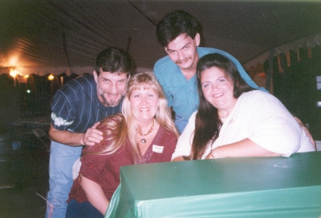 Me and Shawn-Marie, and our hubbies, at the AHS 20th, 2002