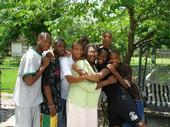 My grandmother with my nieces and nephews