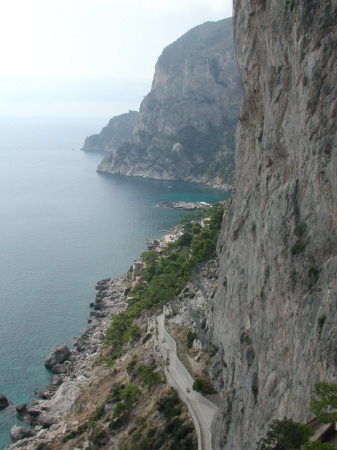 Capri - Roadway in Cliffs of Capri