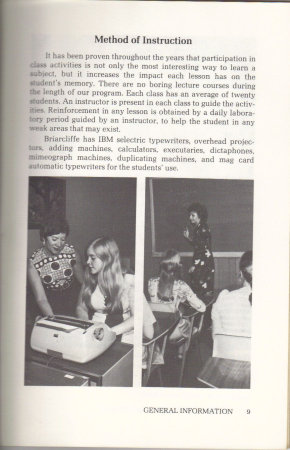 Sally Gaines' album, Briarcliffe Secretarial School 1976-77