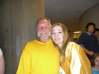 Nolan & his little girl on grad day