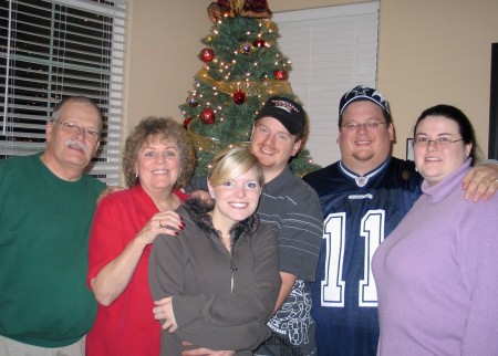 Christmas 2006 with our 2 oldest grandsons & their wife/girlfriend.