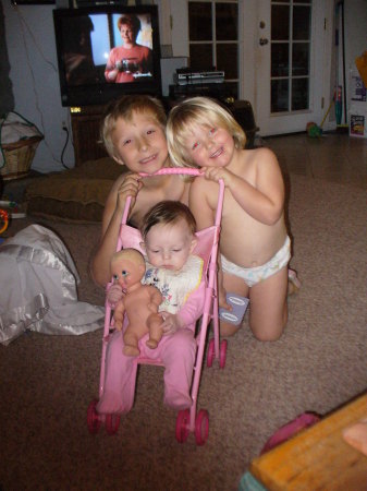 Dylan, Kaylee, Brooke and baby doll