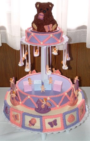 Carousel Baby Shower Cake