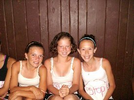 Ashleigh at camp this past summer (she's in the middle)