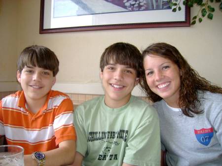 Robbie(13), Richie(13) and Michelle(19)