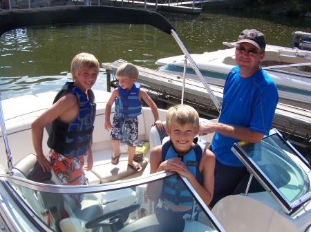 We love to spend time out on the lake boating