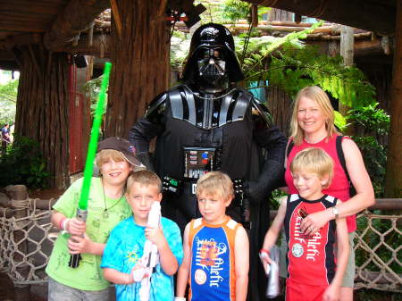 In Disney World with Darth Vader