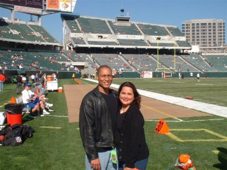 Deanna and I attending Cincinnati Bengals game