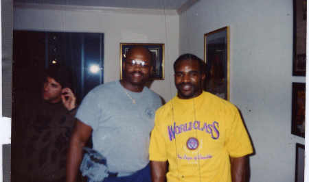 Evander Holyfield & me just hanging out at his home