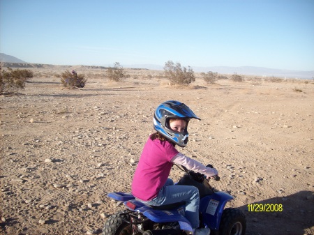 Lindsey riding Quad by herself!