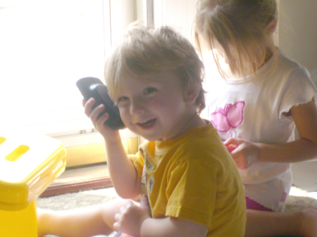 Mathis on the "phone"
