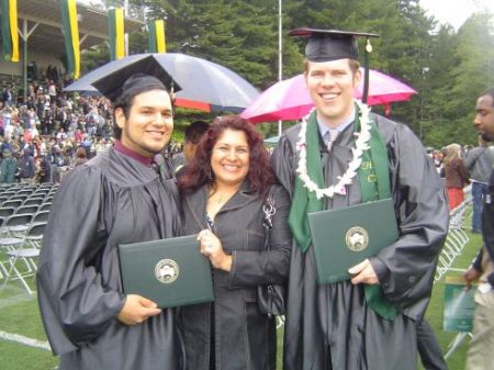 PROUD MOM WITH AARON AT HIS COLLEGE GRADUATION