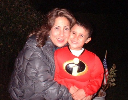 Last year on Halloween with my grandson Ray