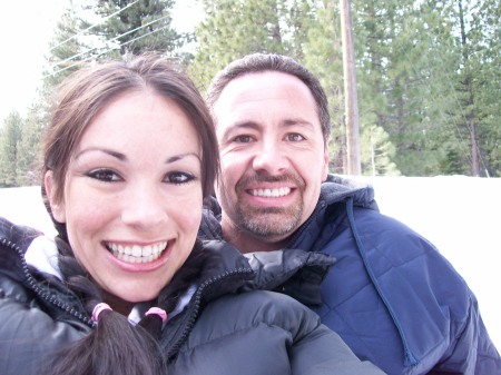 snow boarding in tahoe