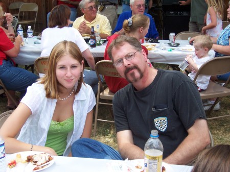me and my daughter at a cookout in 2005