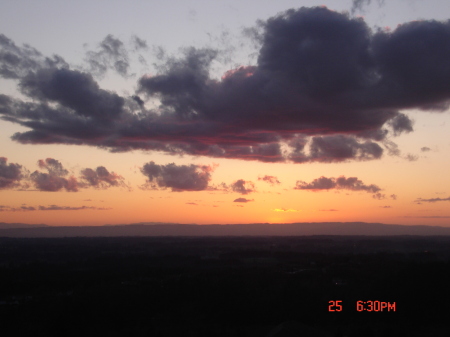 sunset from our back deck