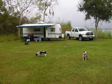 Mallory and Pug, camping 2007