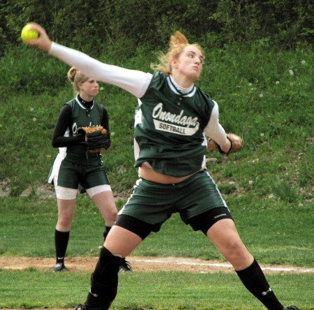 Varsity Softball pitcher at 13