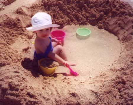 Our daughter (2 years old-2000) Waikiki