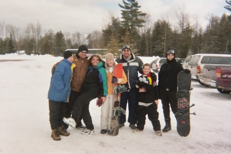 Dillon, Bill, Me, and our friends Ski trip 2007