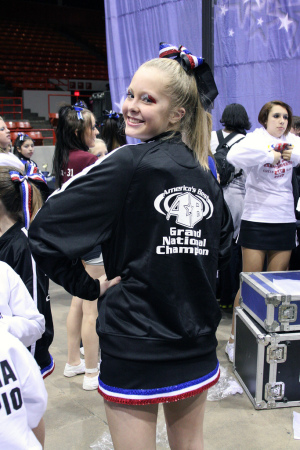 Kaylyn at a a Cheer Competition