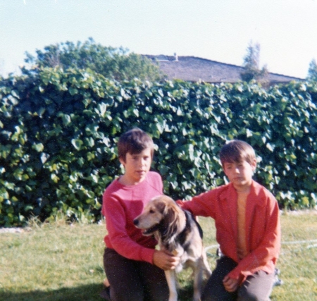 My older brother Paul, our dog and me 1970