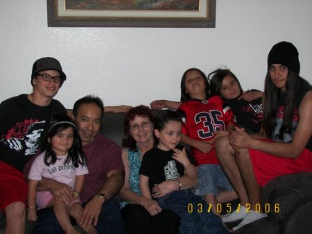 My Kids,nephew and Mom and step - father