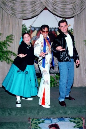 Our wedding photo - we got married in Vegas by Elvis!