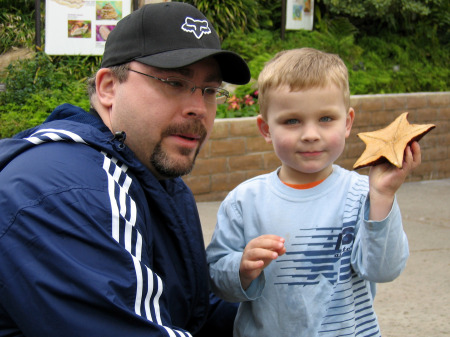 Ben, Dad and Mr. Starfish