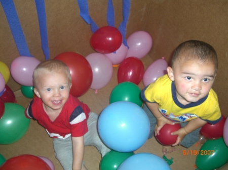 The twins at the their 2nd birthday.