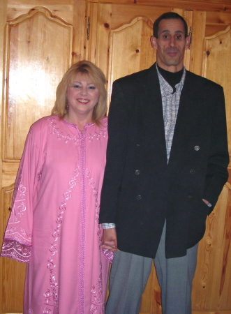 with my husband, going to a family wedding in Morocco