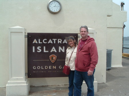 My husband Mike and I on The Rock!