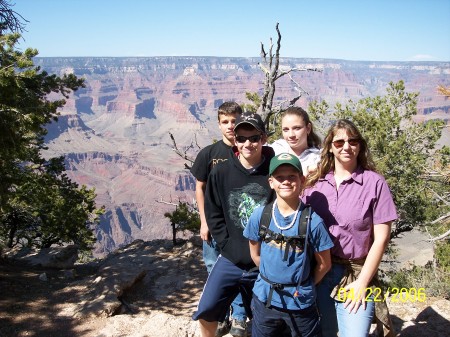 my kids & me at Grand Canyon