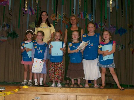 Shannon (back, left), Sierra (front, left) and the rest of the Daisy Girl Scout Troop