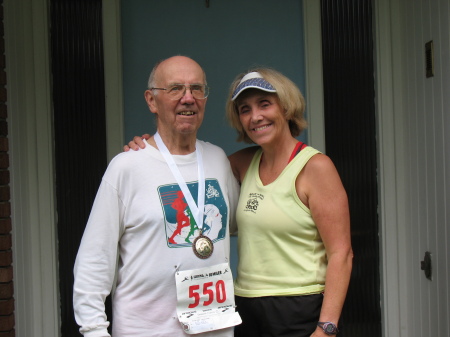 My Daughter Kathy and Me after a race