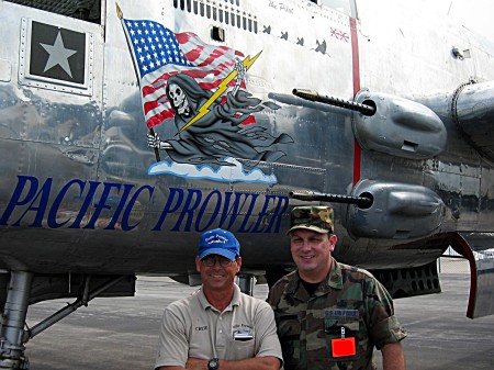 Hanging out with the pilot of the B-25 WWII bomber, Pacific Prowler.