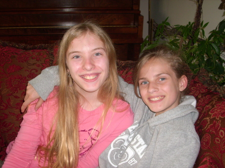 my 2 kids, Lauren and Megan