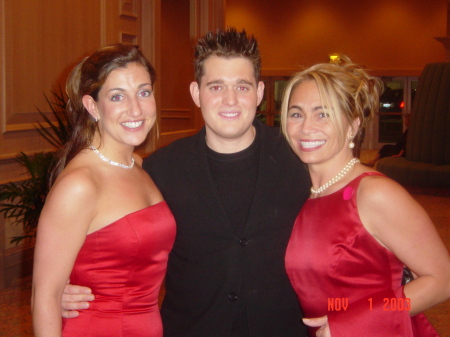 Tina & Dixie with Michael Buble' October 2004