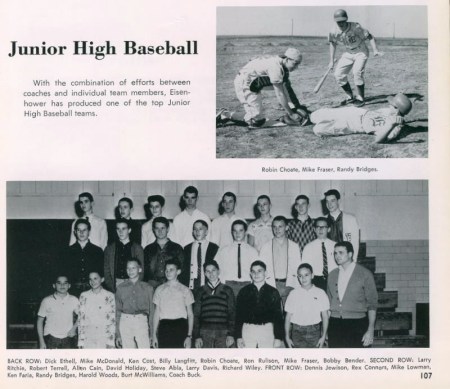 Jr High Baseball Team