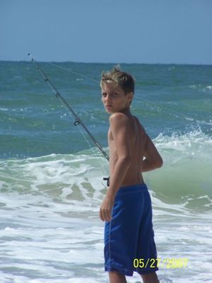 My son, Josh, fishing at St. George May 2007