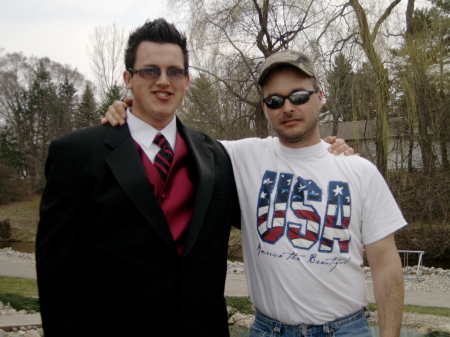 Son before Senior Prom w/step Dad