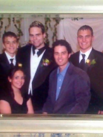 My kids and my step-son at my oldest son's wedding