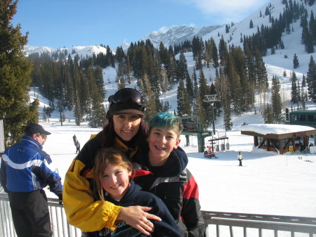 skiing with the kids