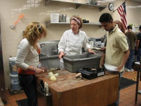 Its me teaching teenagers how to cook