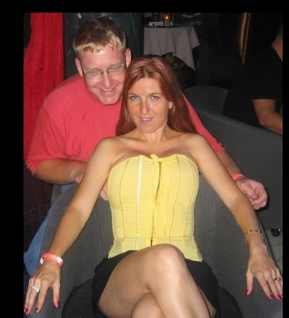 Hubby & me when I had red hair.