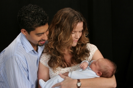 My husband, Rafael, me, and our son Antonio