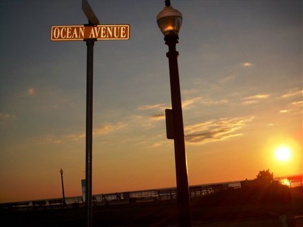 Ocean Ave sign in Ocean Grove, NJ