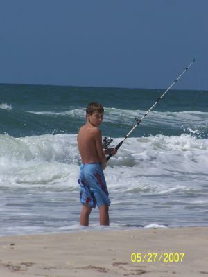 My other son, Jared, fishing at St. George May 2007