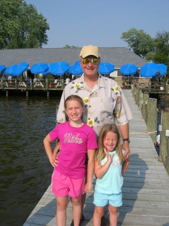 Father's Day, 2007 with Marissa, 9, and Karen, 5 1/2